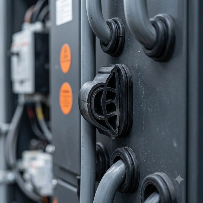 Food-grade equipment with rubber gasket seals