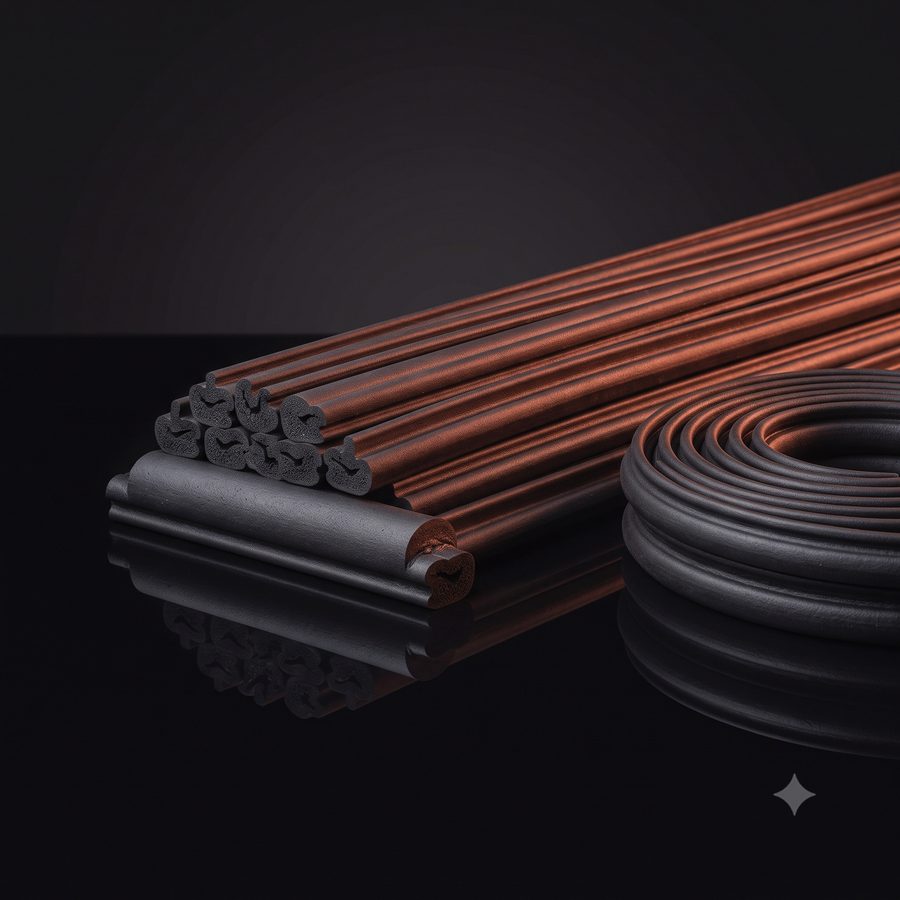 Bundle of soft sponge rubber profile lengths